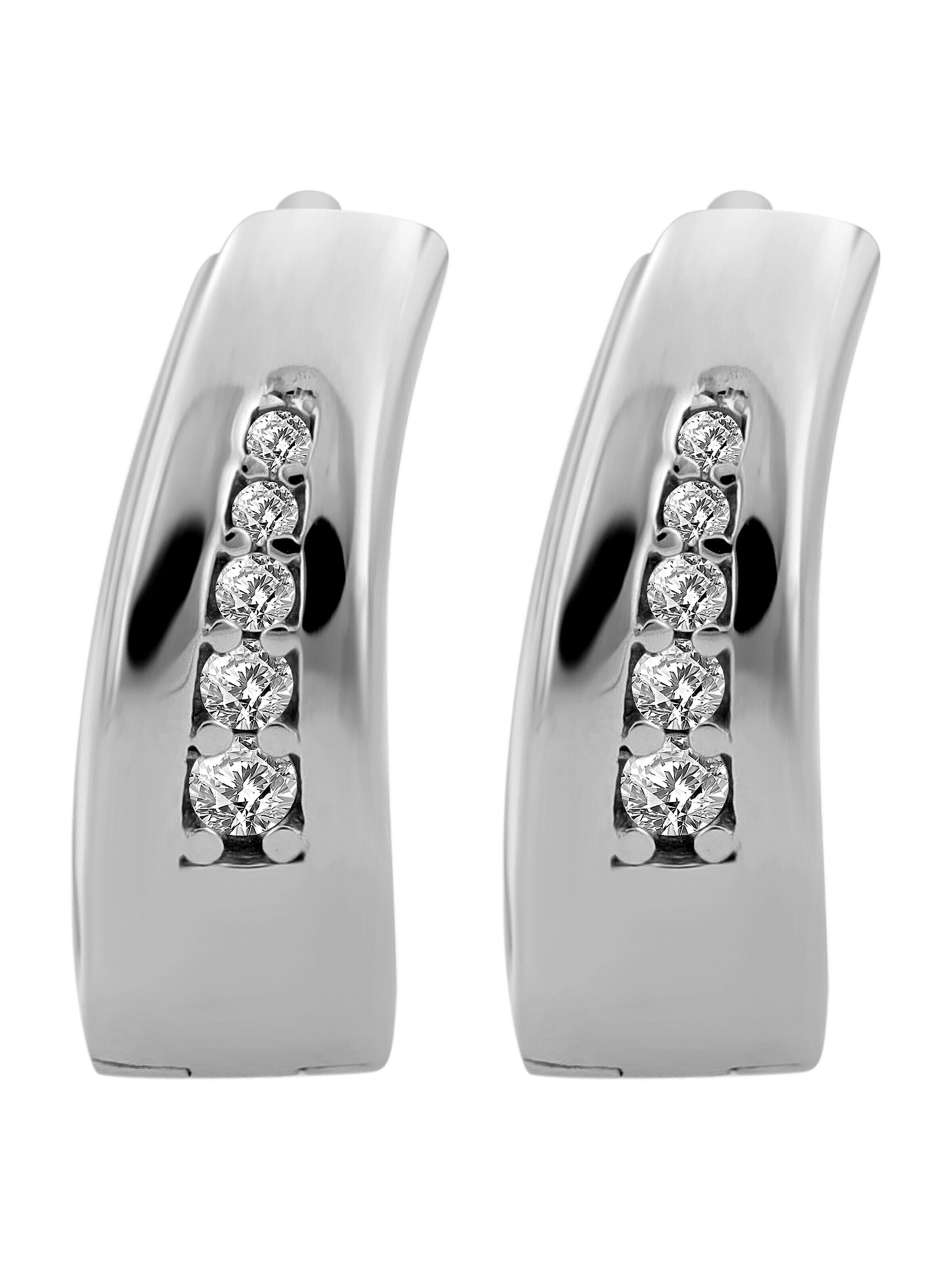 Akzent Earrings '"Mauve" aus 925 Sterlingsilber, rhodiniert, langlebig' in Silver