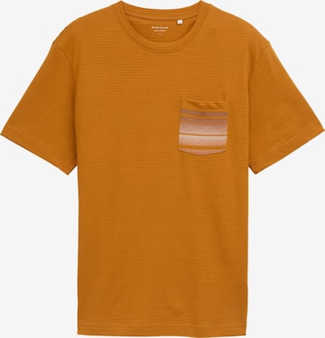 T-Shirt TOM TAILOR en jaune : devant