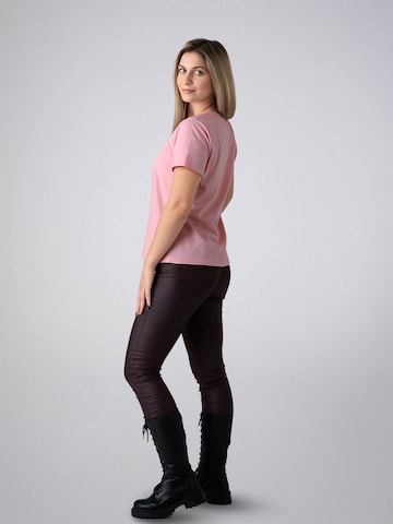 Maglietta 'Leafletic Women’s Short Sleeve V-Neck T-shirt' di LEAFLETIC in rosa