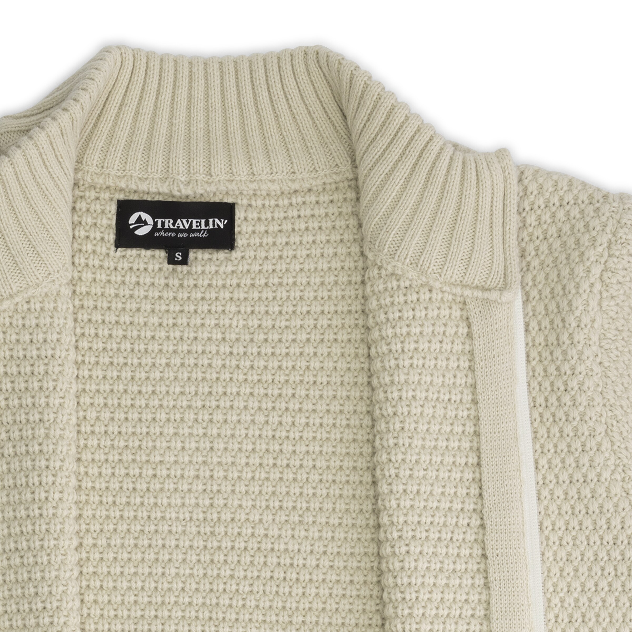 Travelin Knit cardigan 'Raahe ' in Beige