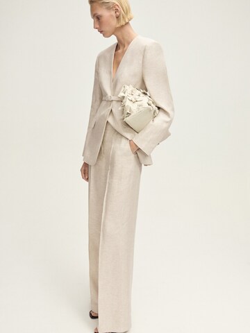MANGO Wide leg Pantalon 'Margarit' in Grijs