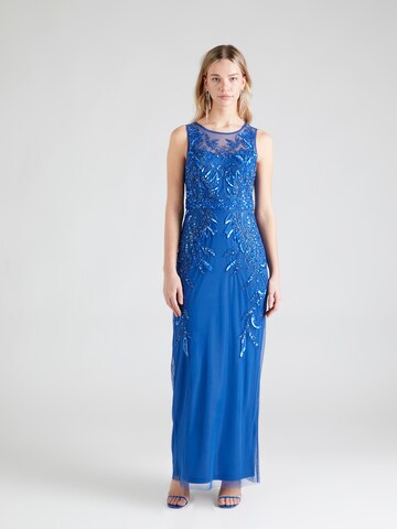 Papell Studio - Vestido de festa em azul: frente