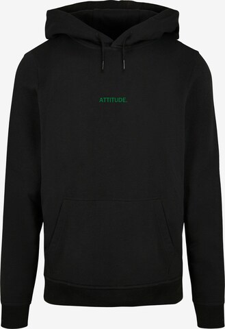 Merchcode Sweatshirt 'Attitude' in Zwart: voorkant