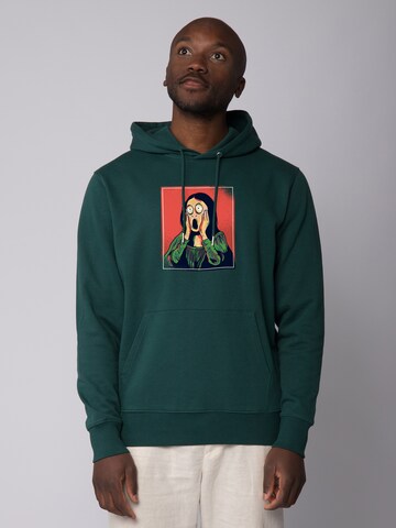 Felpa 'Mona Lisa Scream' di Watapparel in verde