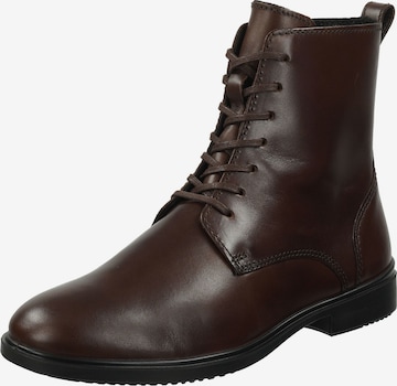 ECCO Lace-Up Ankle Boots 'Dress Classic' in Brown: front