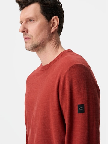 CAMEL ACTIVE Strickpullover aus reiner Baumwolle in Rot