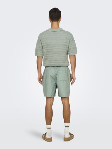 Only & Sons Regular Broek 'ONSTel' in Groen
