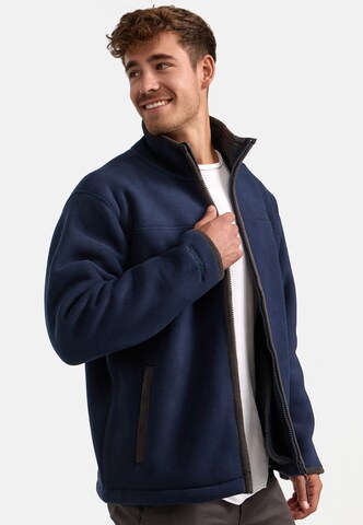 INDICODE JEANS Fleece jas 'Emilos' in Blauw