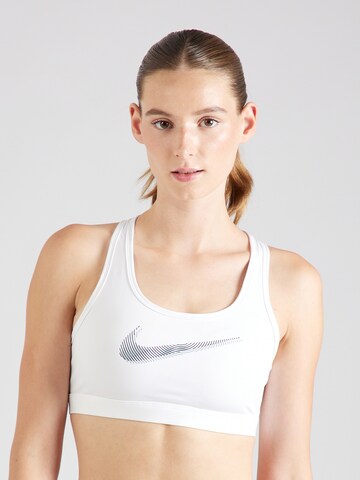 NIKE Bustier Sports-BH i hvid: forside