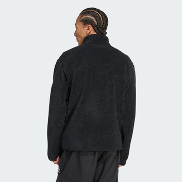 ADIDAS ORIGINALS Fleecejacke 'Trefoil Essentials' in Schwarz