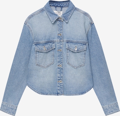 Bluză Pull&Bear pe albastru denim, Vizualizare produs