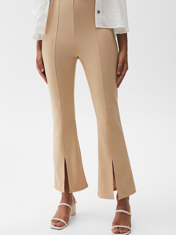 Pull&Bear Flared Trousers in Brown