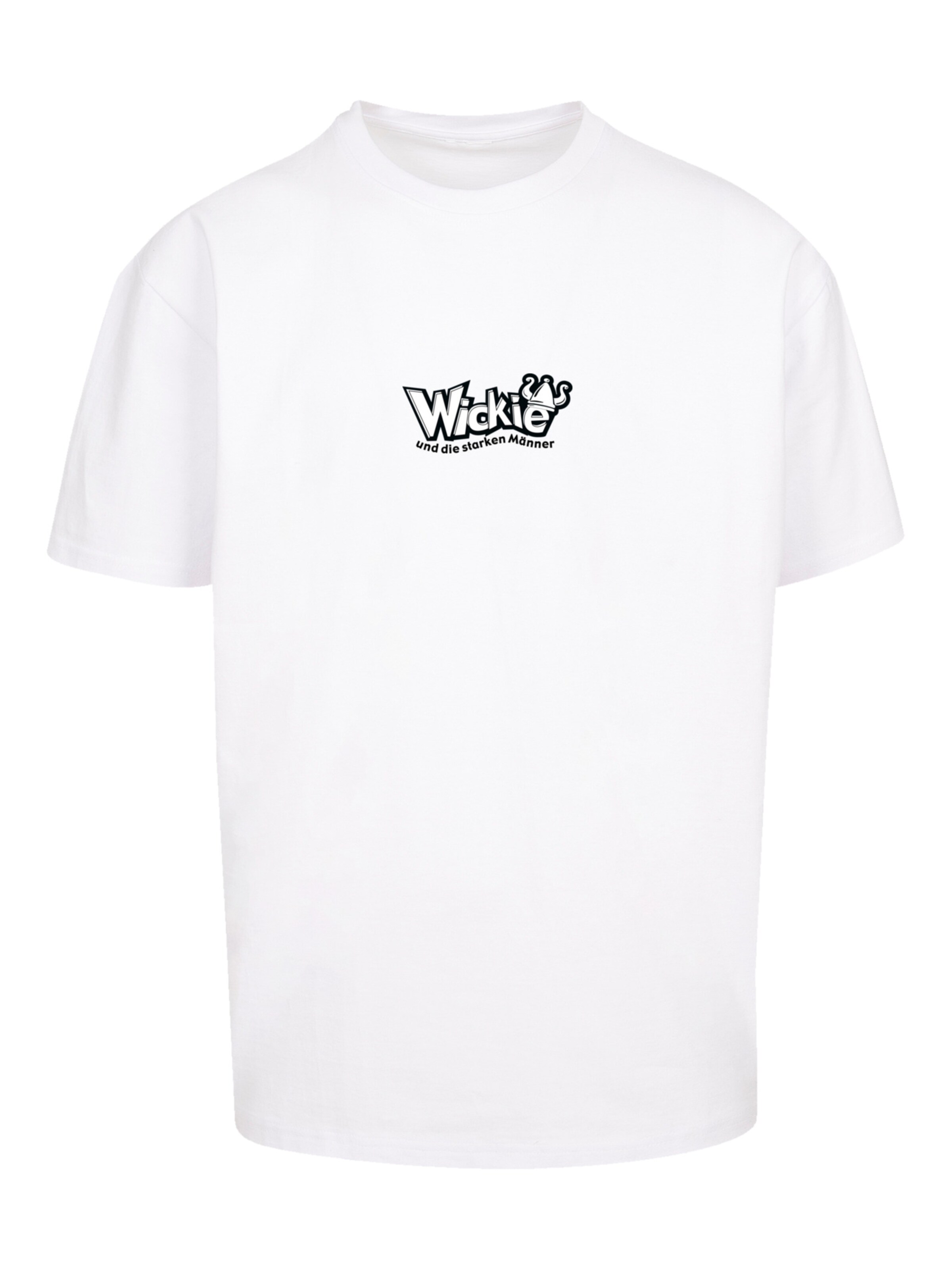 T-Shirt 'Wickie und die starken Männer Heroes of Childhood' F4NT4STIC en blanc : devant
