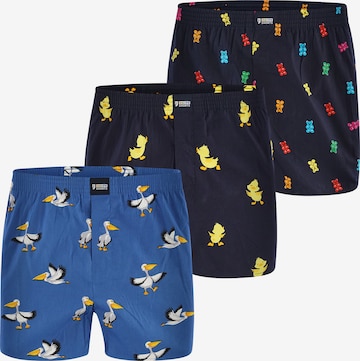 Boxers ' Print Sets ' Happy Shorts en bleu : devant