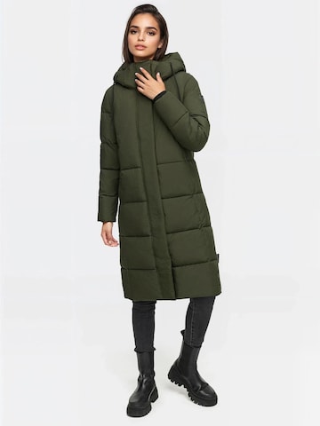 MARIKOO Winter Coat 'Tabiaa' in Green: front