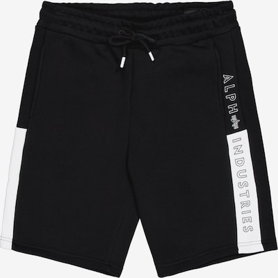 ALPHA INDUSTRIES Housut värissä musta / valkoinen, Tuotenäkymä