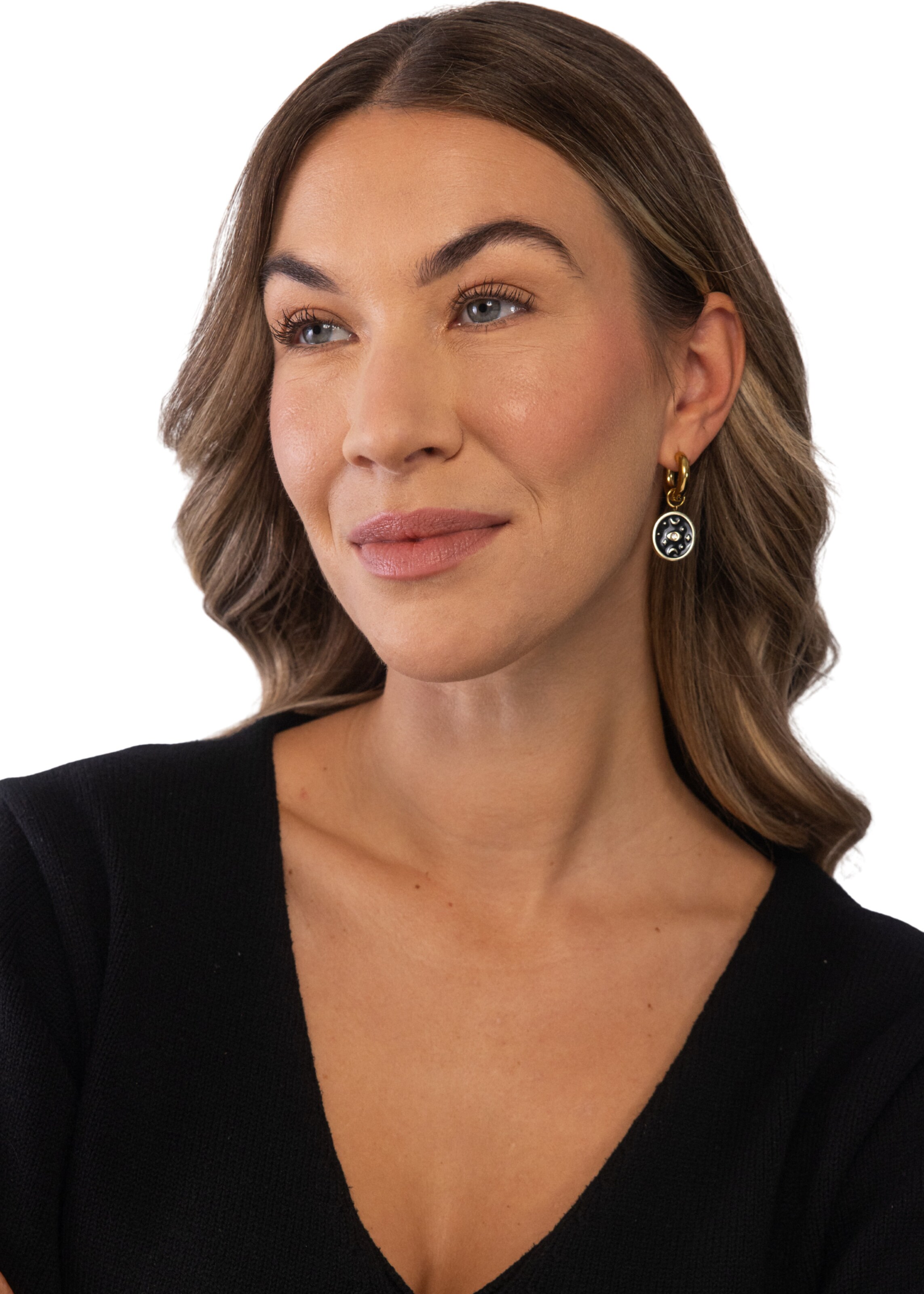 PURELEI Oorbellen 'Galaxy' in Goud: voorkant