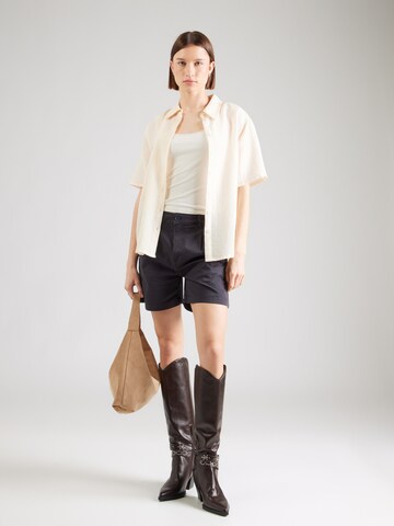 Pepe Jeans Regular Pleat-Front Pants 'VANIA' in Blue: front