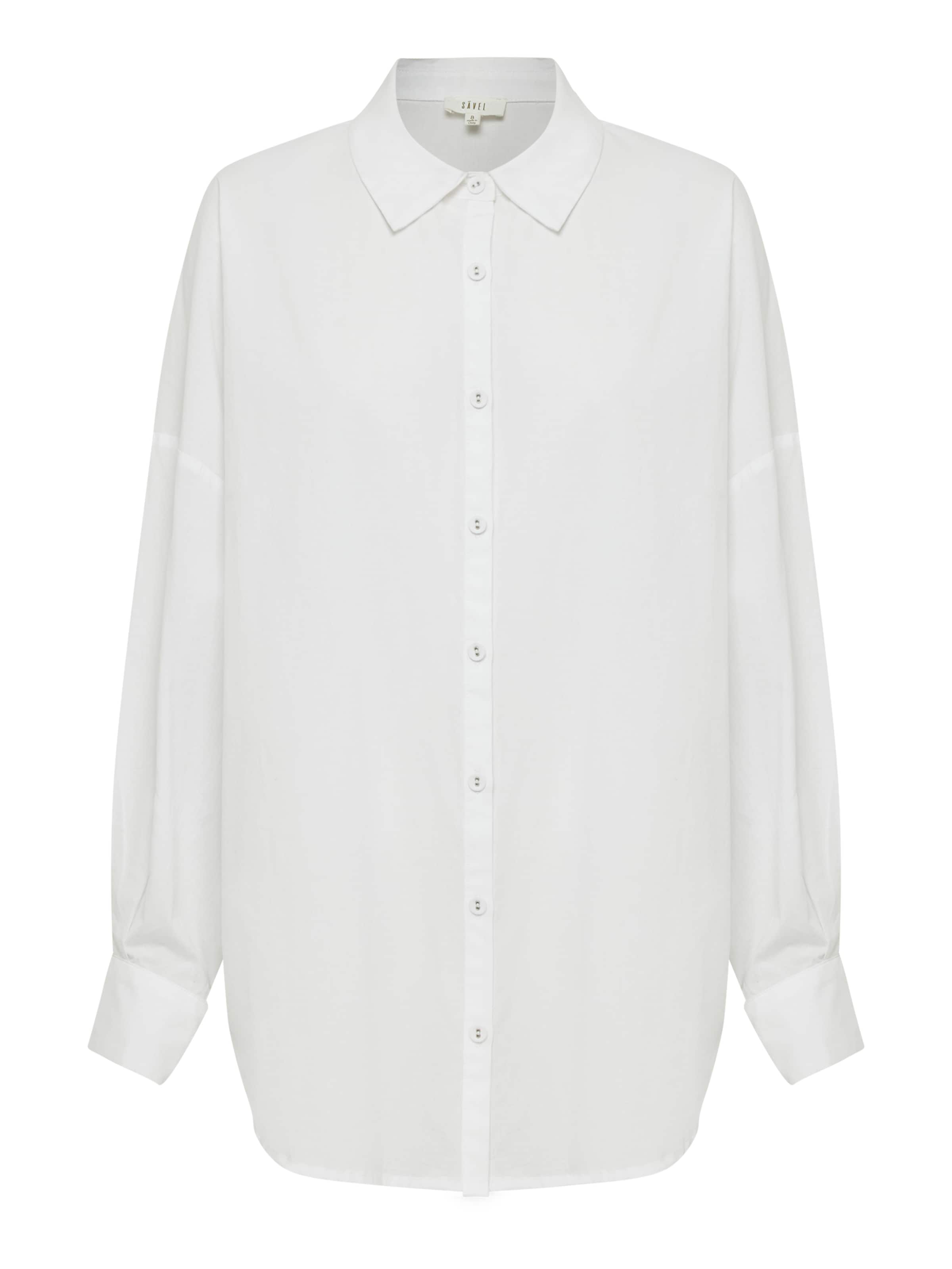 Sável Blus 'NINA' i vit: framsida