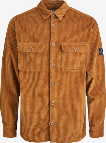 JACK & JONES Button Up Shirt 'Darren' in Brown: front