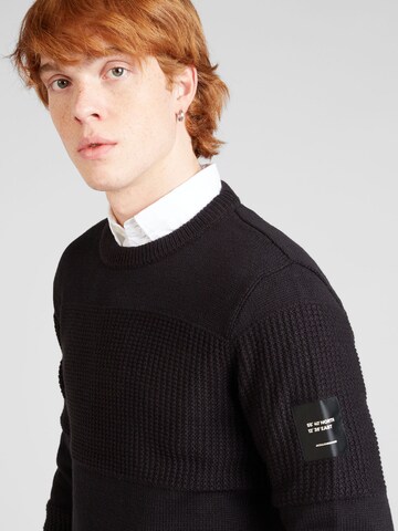 JACK & JONES Sweter 'JAMES' w kolorze czarny