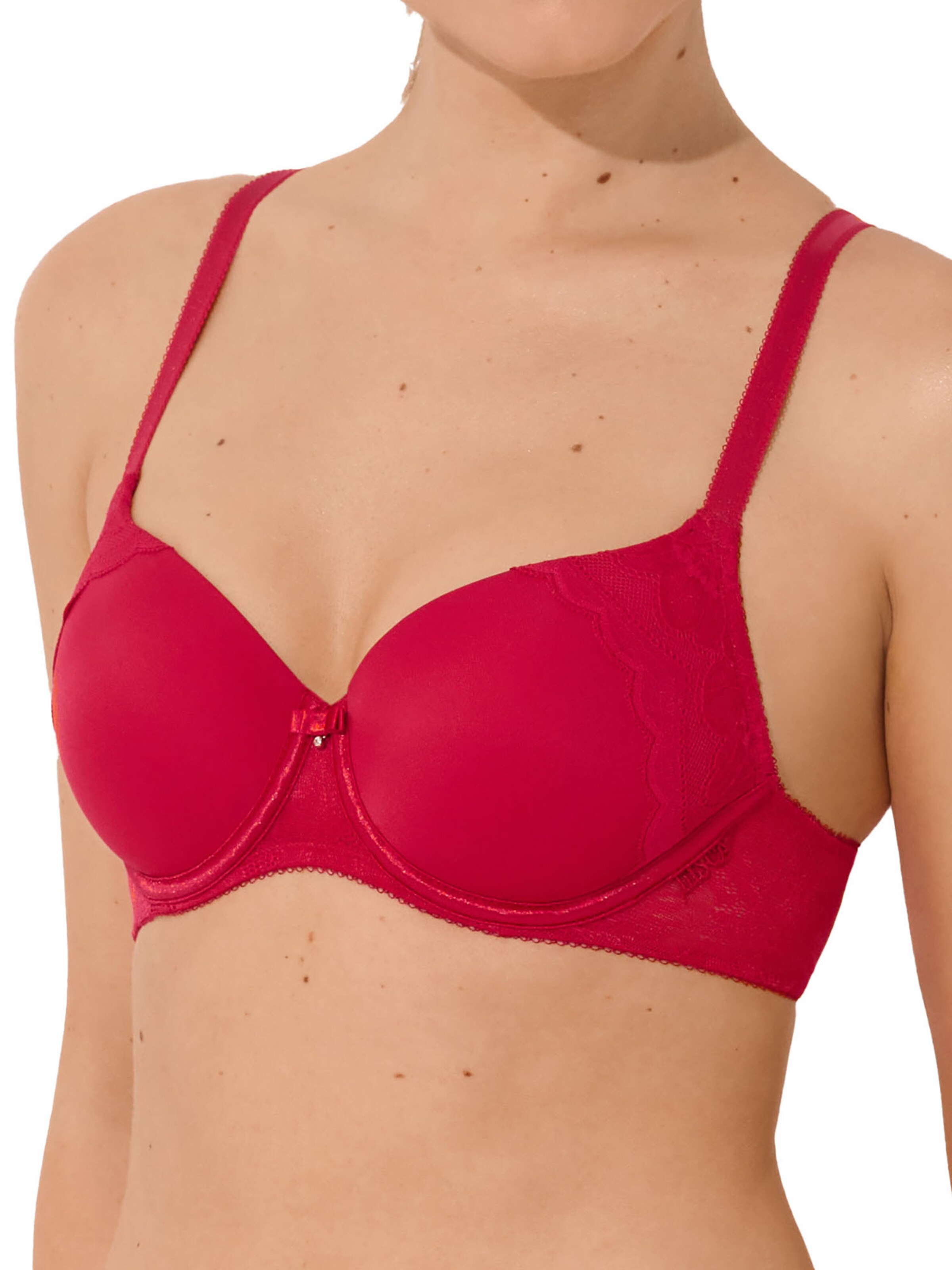 Lisca T-shirt Bra 'Evelyn' in Red