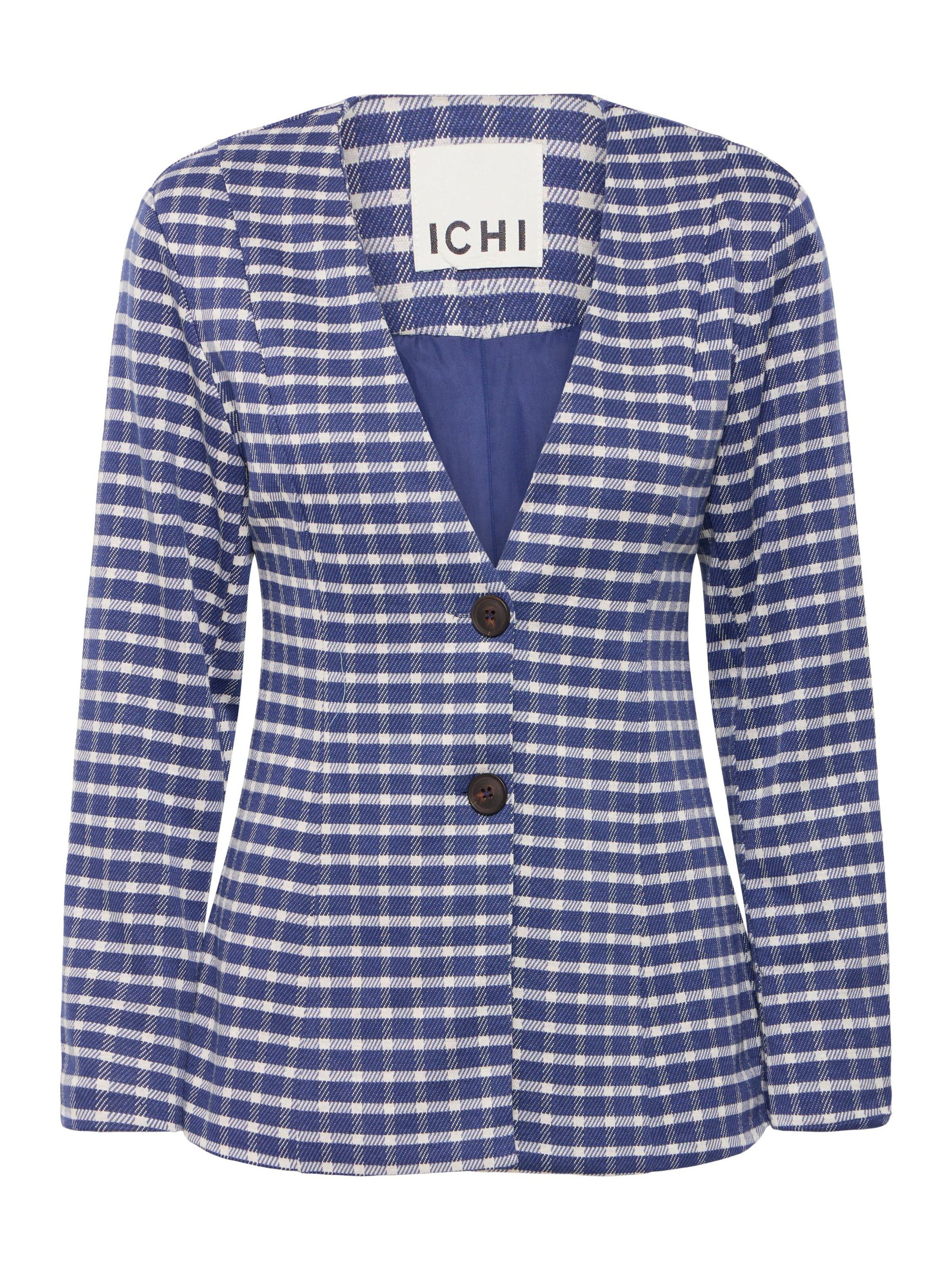 ICHI Blazers 'KATE CHECLÉ' in Blauw: voorkant