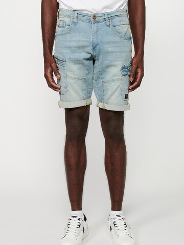 Regular Jeans cargo KOROSHI en bleu : devant