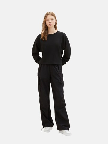 TOM TAILOR DENIM Loosefit Hose in Schwarz