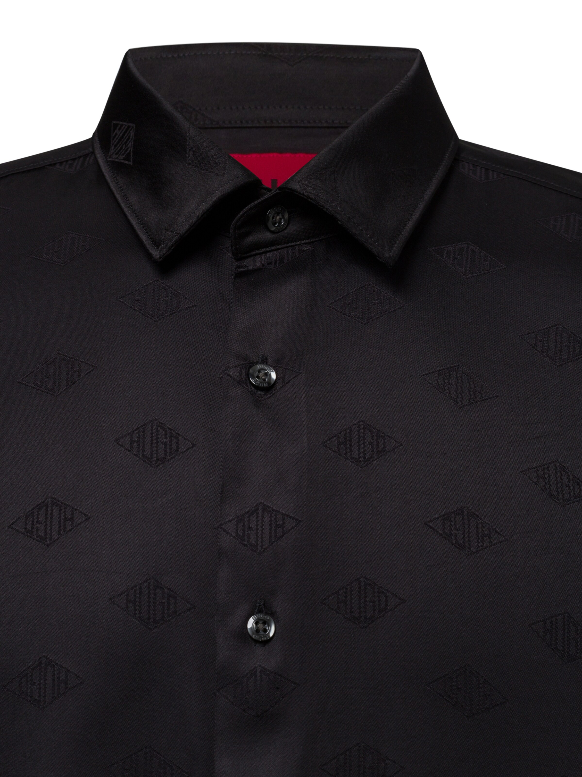 HUGO Slim fit Overhemd 'Elisha02' in Zwart