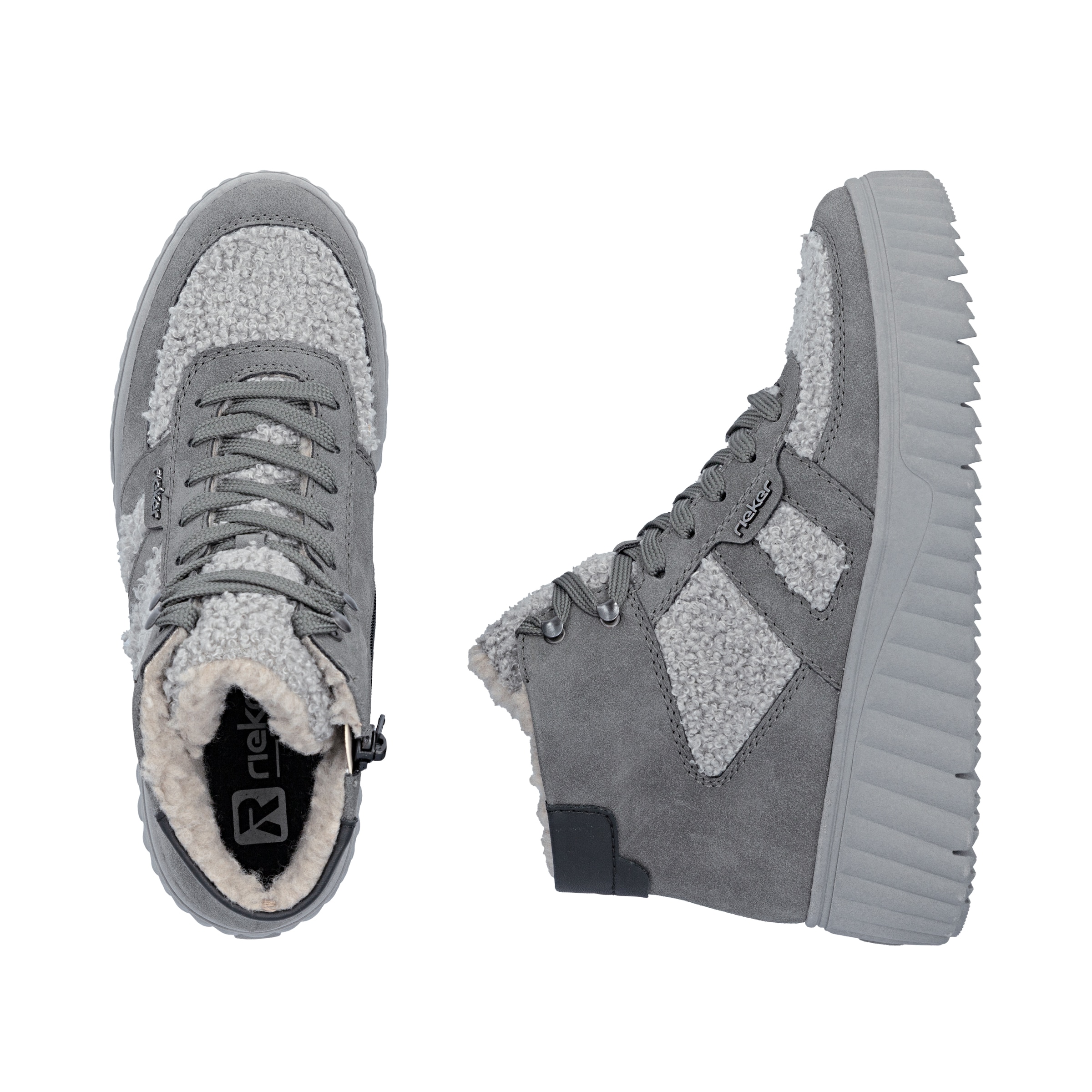 Baskets hautes Rieker en gris
