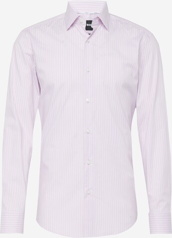 Chemise 'HANK' BOSS en violet : devant