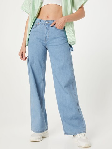 WEEKDAY Wide leg Jeans 'Young Work' i blå: framsida