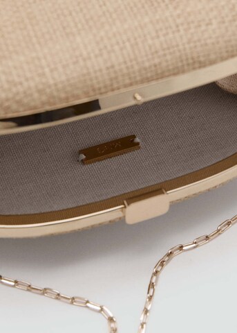 MANGO Clutch 'Monir' in Beige