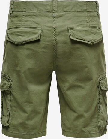 Regular Pantalon cargo 'Mike' Only & Sons en vert