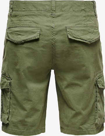 Regular Pantalon cargo 'Mike' Only & Sons en vert