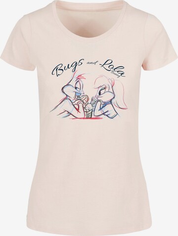 ABSOLUTE CULT T-Shirt 'Looney Tunes - Bugs and Lola' in Pink: predná strana