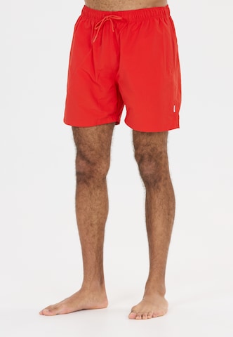 NOU Swimming Trunks 'Eyemouth V2' in Orange: front