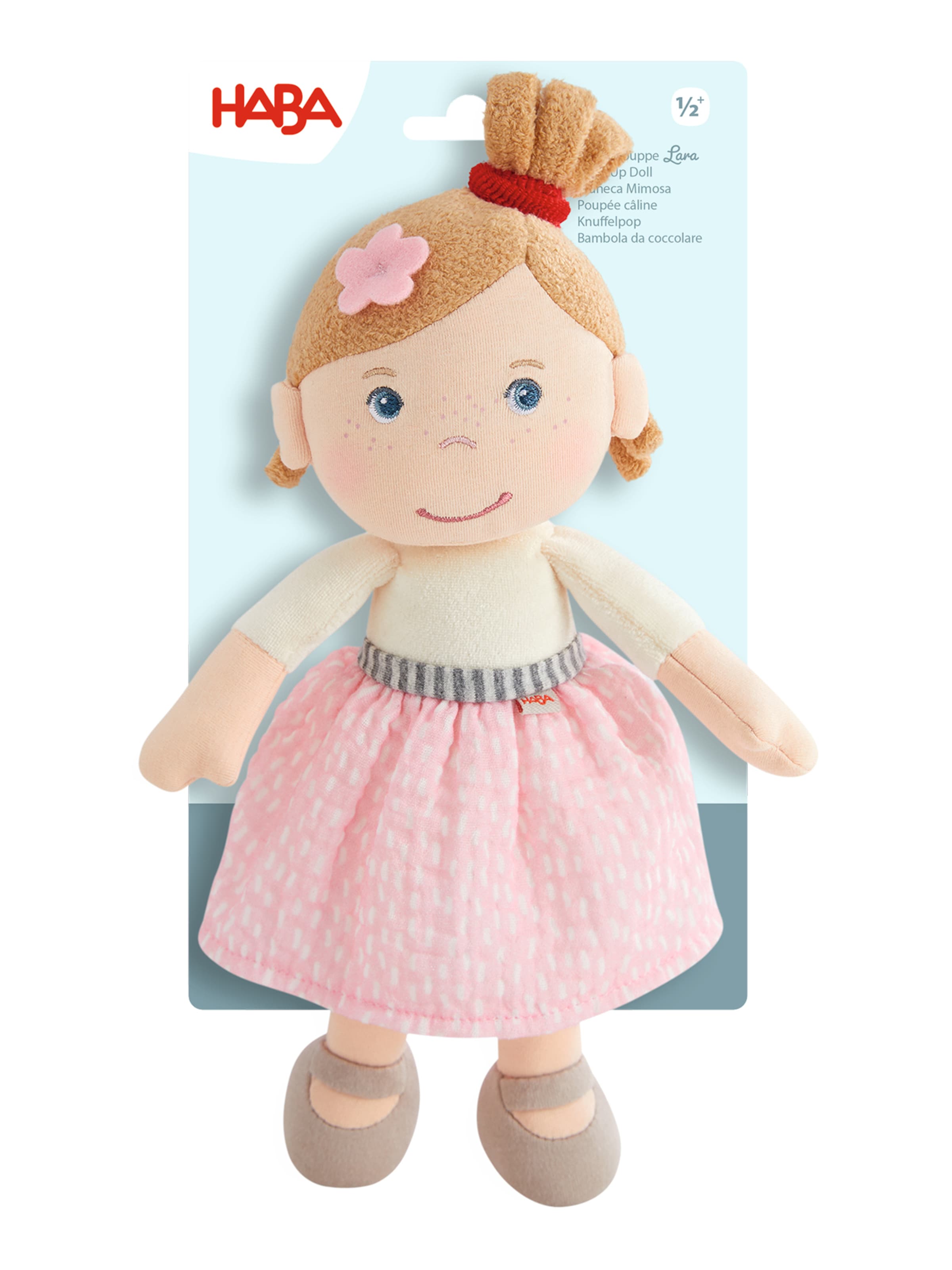 HABA Stuffed animals 'Lauren' in Pink: front
