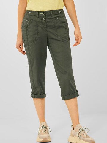 CECIL Regular Pants in Green: front