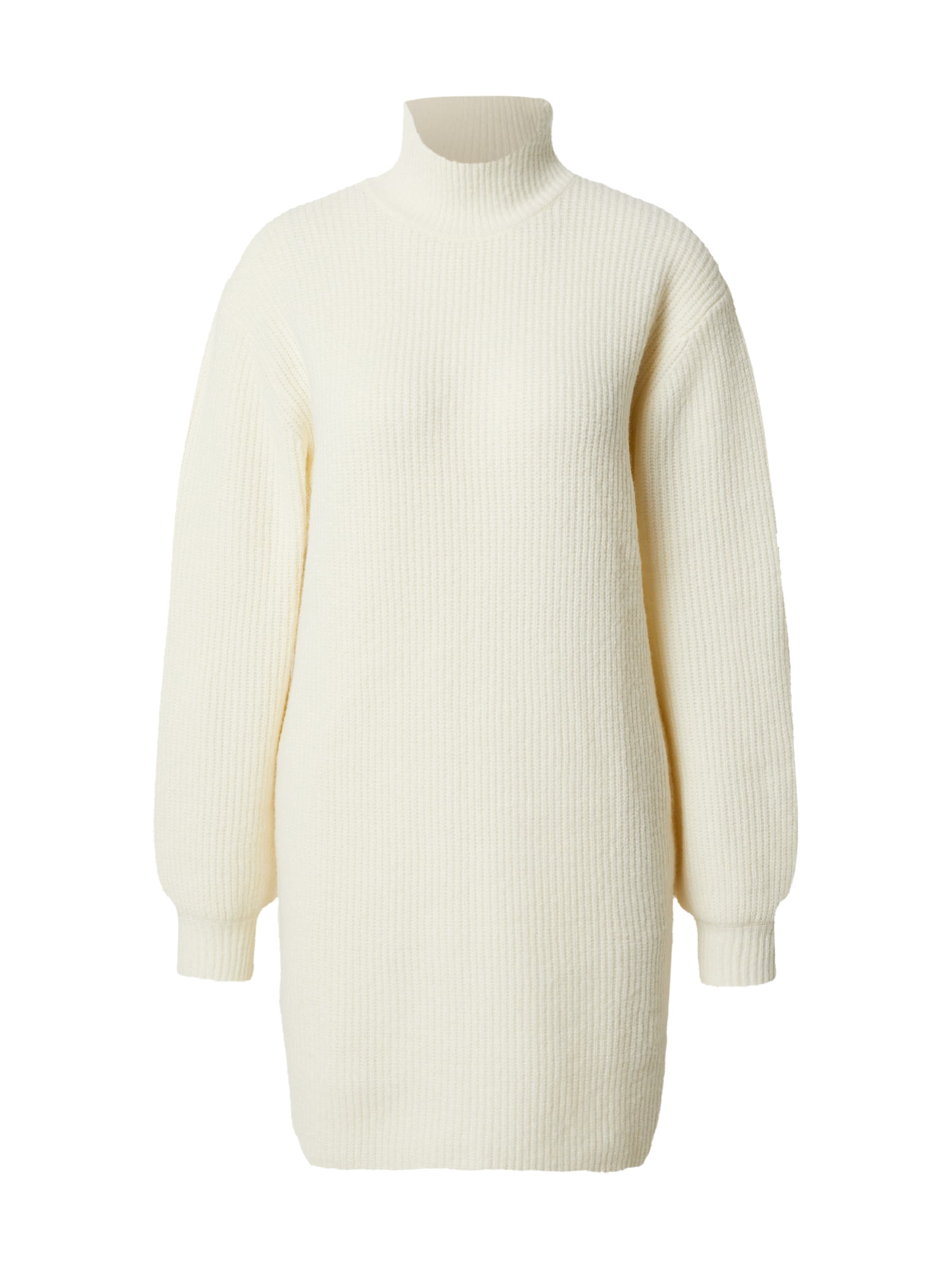 EDITED Strickkleid 'Eske' in Weiß: Vorderseite