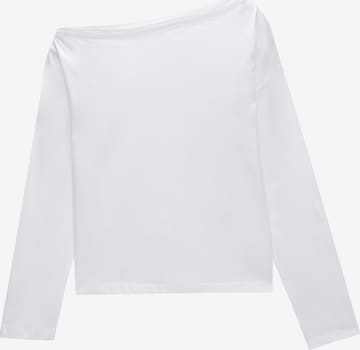 T-shirt Pull&Bear en blanc : devant