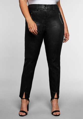 SHEEGO Slim fit Pants in Black: front