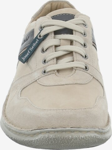 JOSEF SEIBEL Lace-Up Shoes 'Anvers 80' in Beige