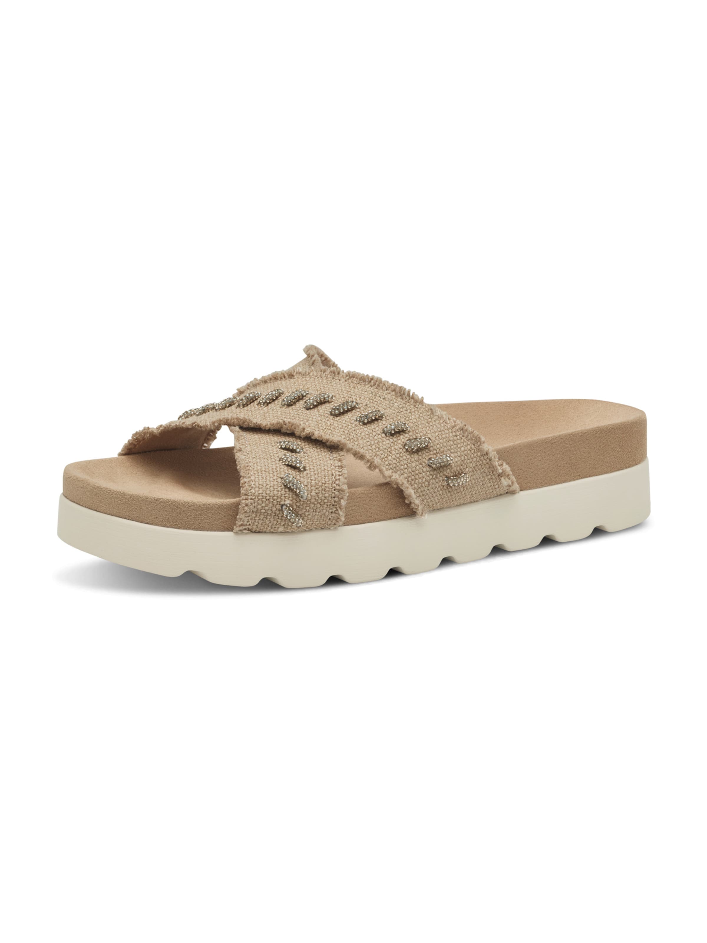 Zoccoletto di Tamaris in beige: frontale