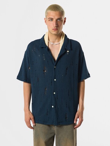 VAMOS CLO Overhemd in Blauw: voorkant