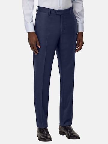 Coupe slim Pantalon à plis Boggi Milano en bleu : devant
