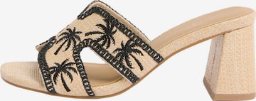 Mule love & roses en beige : devant