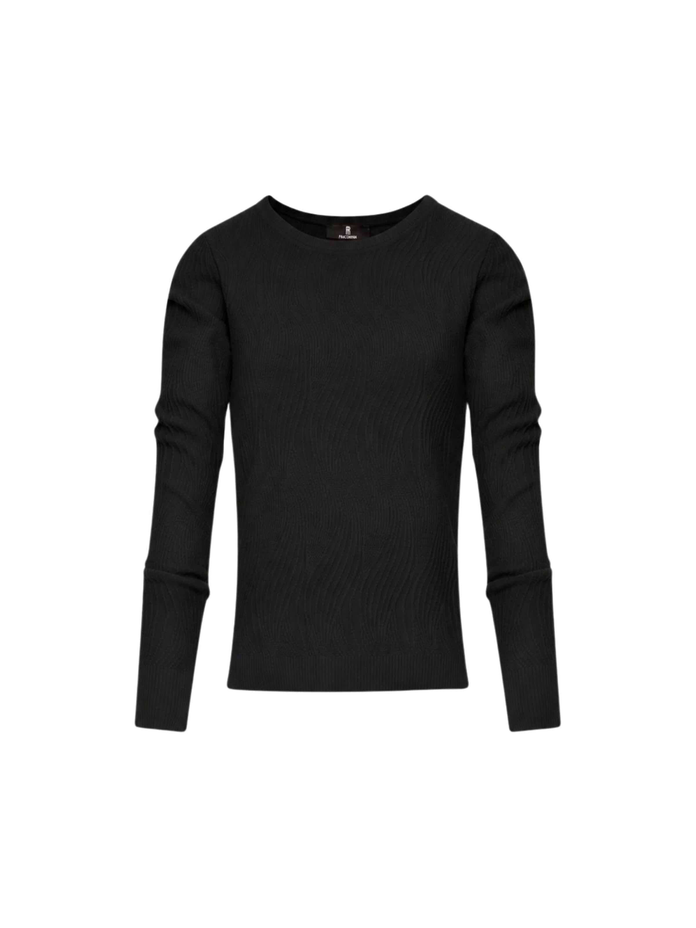 Fracomina Sweater 'Regular fit crew neck sweater' in Black: front