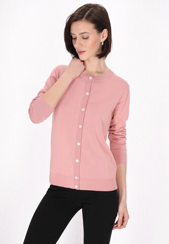 usha BLACK LABEL Knit cardigan in Pink: front